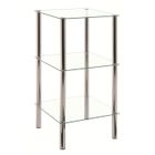 Etagère 3 rayons - SWITHOME - Belly - Chrome - Verre trempé transparent