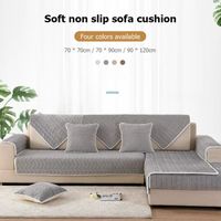 Housse de protection de canapé antidérapante pour salon 70*70CM-pour meubles de maison douce luxueuse - Gris