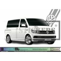 Volkswagen Bande Capot Logo VW -  GRIS ALU - Kit Complet  - Tuning Sticker Autocollant Graphic Decals