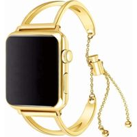 38mm-40mm or Bracelet Pour Apple Watch iWatch SE Série 6 5 4 3 2 1,Femme Sangle Bande Montre Bracelets en Acier Inoxydable