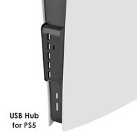 Hub USB à 5 Ports pour Console PS5, Adaptateur de hub USB d'extension Haute Vitesse avec Compatible Type-C pour Console de Jeu Plays