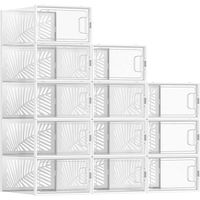 Lot De 12 Boîtes à Chaussures Relaxdays Transparentes - Empilables Jusqu'au 47