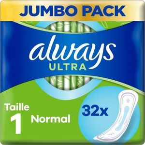 Always Ultra Normal Lot de 28 serviettes hygiéniques 102 g 