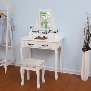 meuble coiffeuse blanche achat vente pas cher