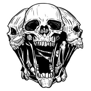Tirelire tête de mort tête de mort casque moto noir - 16 x 13 cm