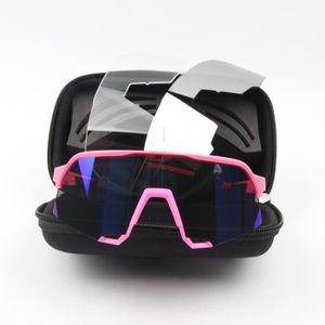 LUNETTES DE SOLEIL 2021 S3 Cyclisme Lunettes De Soleil Peter Sagan Polarisées Lunettes de Vélo UV400 Lunettes  S3pink Transparent 3 lens -YIWA01769