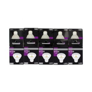 AMPOULE - LED NITYAM Lot de 10 ampoules spot GU10 LED 6 W équivalent à 40 W blanc chaud