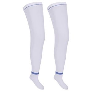CHAUSSETTES COMPRESSION Chaussettes de compression anti-fatigue respirantes pour adulte - Drfeify - Blanc (XXL) - Fitness - Multisport