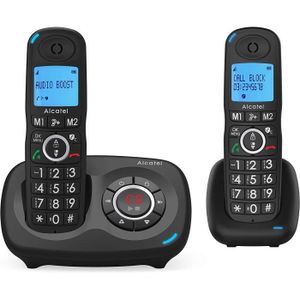 Téléphone fixe ALCATEL XL 595 B Voice duo avec répondeur, pack té