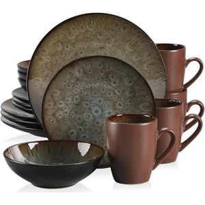 Service a The Service a Cafe Anglais - 15 Pièces Porcelaine Theiere avec Tasse et Soucoupe pour