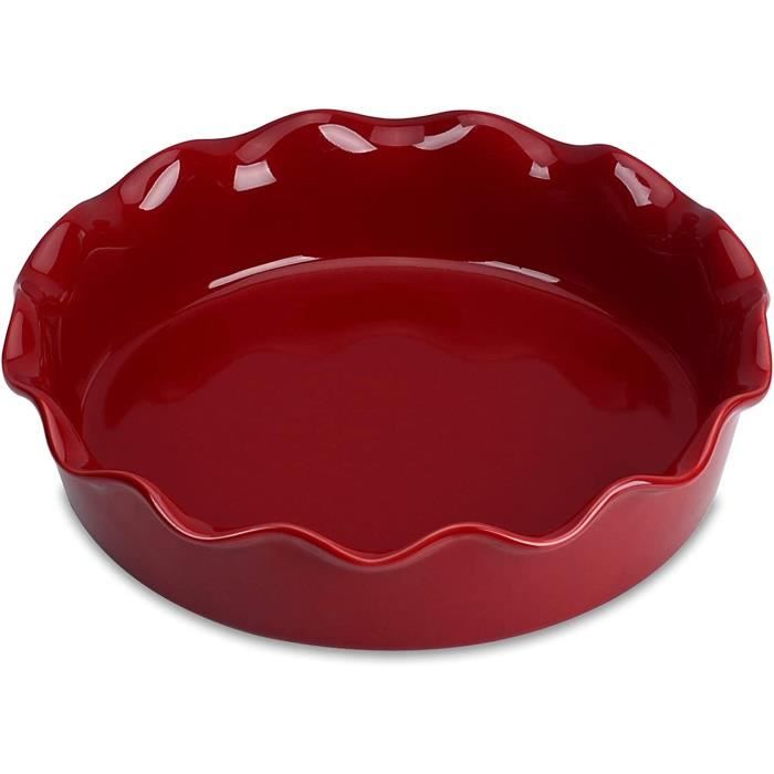 PYREX Plat à four rectangulaire rouge en céramique 23 x 17 cm CURVES pas  cher 