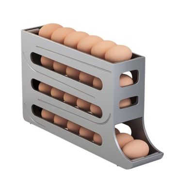 Distributeur Automatique D'œufs à 2 Niveaux, Organisateur D'œufs Au Réfrigérateur, Rangement Oeuf Frigo, Peut Contenir 12 Gros Œufs, Distributeur Oeufs Pour Réfrigérateur, Cuisine, Armoires