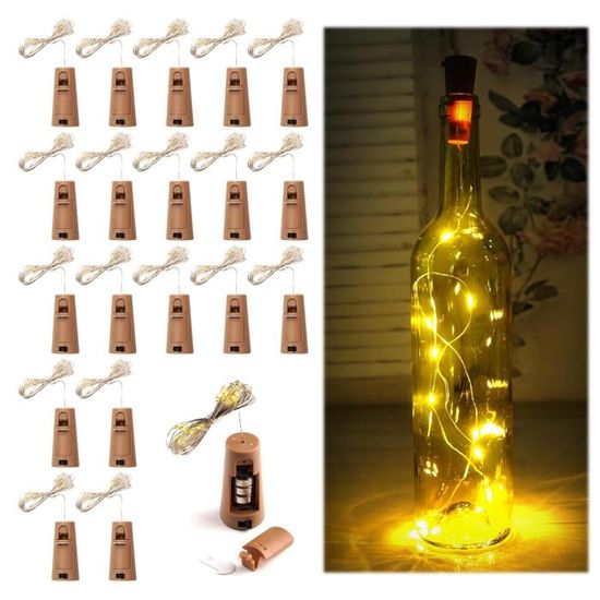 Lot De 3 Mini Guirlandes Lumineuses Avec Piles - 2 M - 20 LED - Pour L