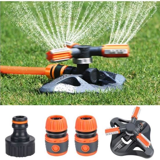 Arroseur Rotatif Jardin Pour Enfants Avec Lunettes De Protection - Jeux D'eau Extérieur Et Arrosage Automatique - Adaptateurs Inclus