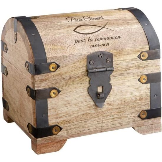 Lot De 4 DIY Petite Boite En Bois Avec Autocollants