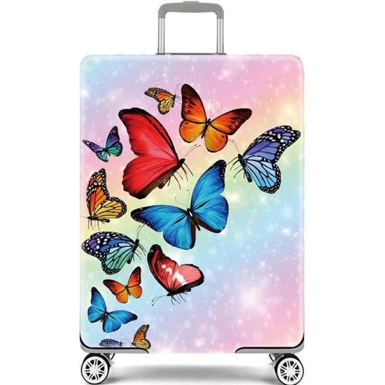 Surwin Impression 3D Elastique Housse De Valise Luggage Cover Protéger Étui Avec Fermeture Éclair, Réutilisable Anti-rayures Lavable Bagages Voyage Couvre (modèle De Mouton 1,S (18-20 Pouces