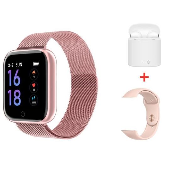 Soulusic femmes etanche montre intelligente T80 IWO 8 Mate Bluetooth Smartwatch pour Apple IPhone Xiaomi moniteur de Pink WL975 Cdiscount Telephonie