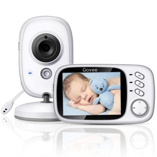 JG013760-Govee Bébé Moniteur Sans fil Babyphone 3,2 Écran LCD Couleur Ecoute Bébé Vidéo avec Caméra Vision Nocturne Surveillance