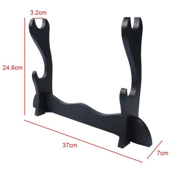 Support D'épée Bagua Pour Katana – Présentoir Noir En Bois De Densité, 1 étage, Pour Samouraï, Cadeau Arts Martiaux