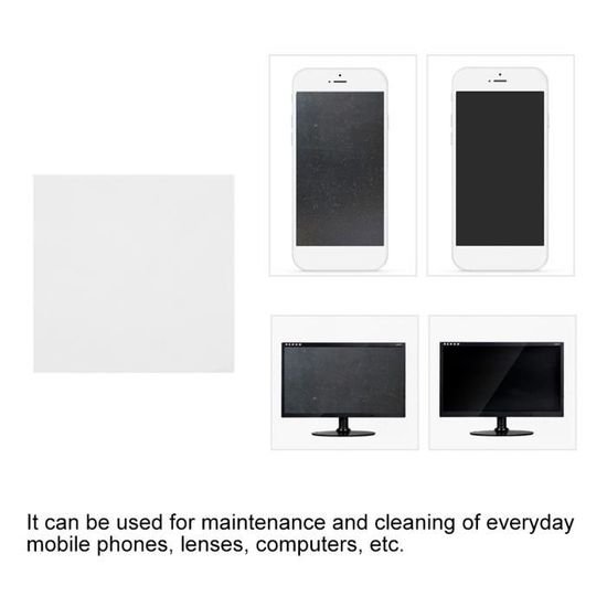 DEX 100pcs Chiffons de Nettoyage Blancs Anti-poussière Poussière Papier ...