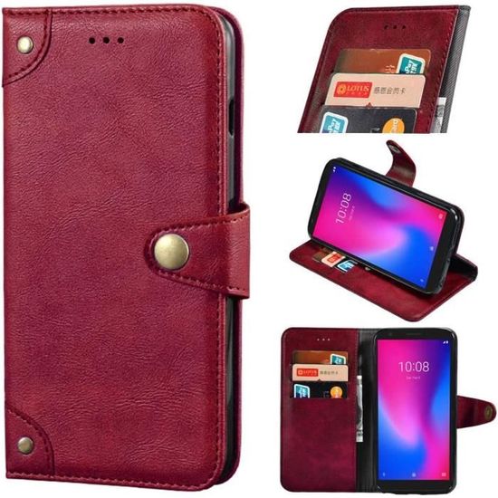 Étui Portefeuille BELLA BEAR Pour Blackview A80s – Cuir PU Avec Porte-Cartes, Béquille & Protection Anti-Choc – Bleu Ciel
