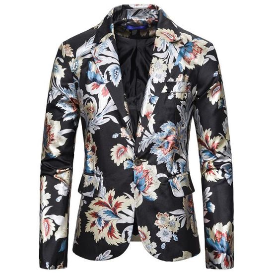 Veste de costume imprimée avec motif léopard pour homme - Blazer