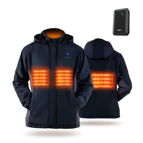 Veste Chauffante Homme/femme Avec Batterie - 9 Zones Chauffantes 3 Températures - Légère Rechargeable