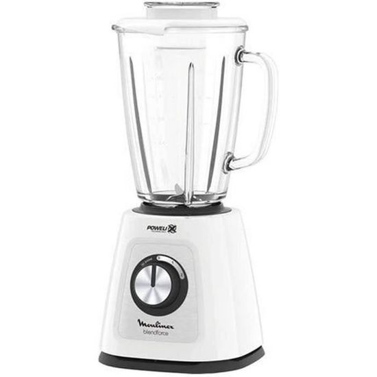 Moulinex LM4351 BlendForce 2 - Mixeur Powelix 800W, Bol 1,7L Thermorésistant, Système Smart Lock