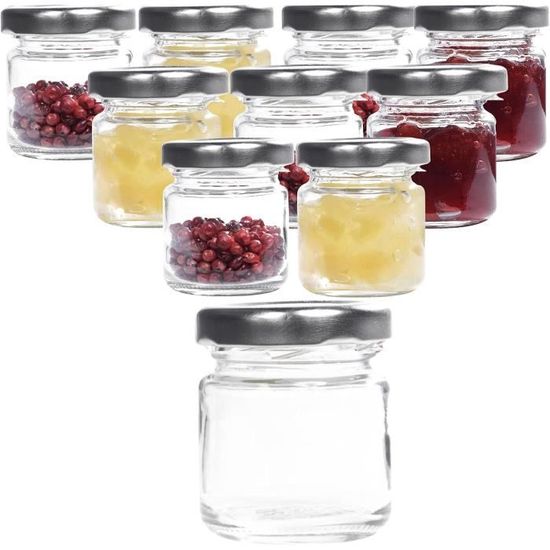 WECK Bocaux droits 580 ml - RR100 - joint crochets couvercle (4 pièces