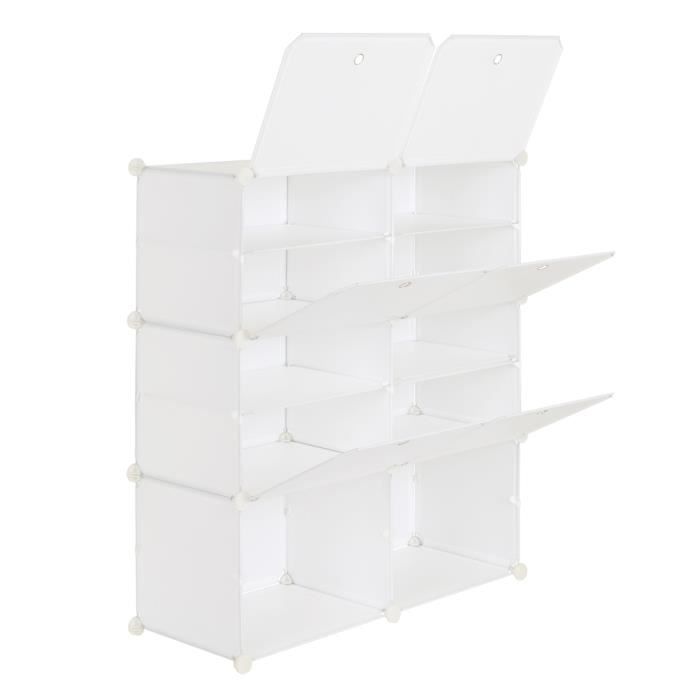 Porte-chaussures portable à 5 niveaux, 20 paires, 10 grilles, étagère tour, meuble de rangement, extensible, pour talons, bottes