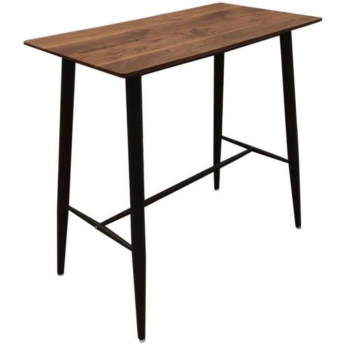 Table mange debout plateau en bois Indus Marron