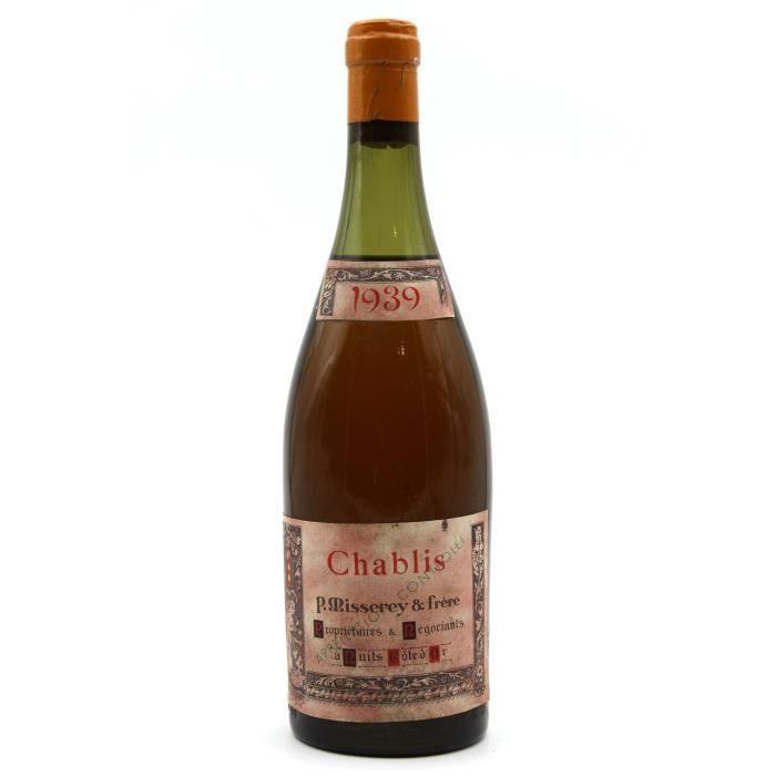 Chablis 1939 - P Misserey amp Frère - Vin Blanc- 75cl - AOC - Bourgogne