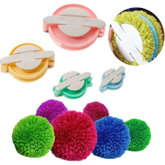 Outils et accessoires de couture,Machine à pompon,1 ensemble,boule de peluche,tissage d'aiguille,outil de tricot,bricolage,couleur