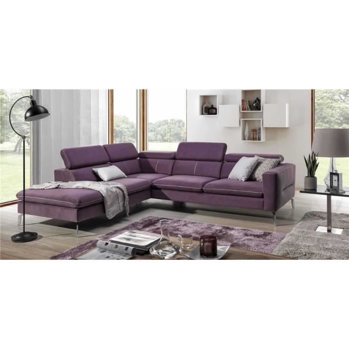 Canapé d'angle Microfibre Design Violet