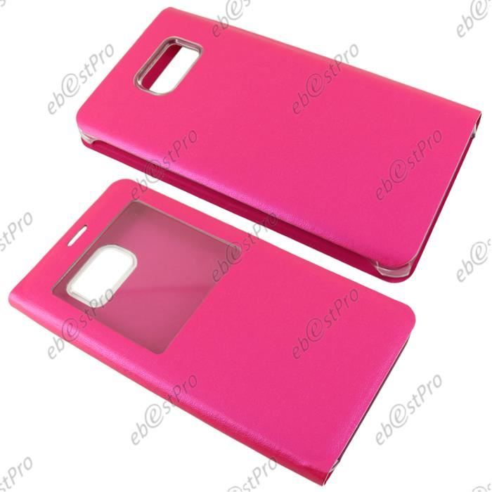 ebestStar Housse Pochette Protection Coque Etui type S-View Samsung Galaxy Note5 Note 5 N920F, Rose +Film