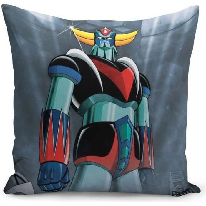 Housse de Coussin 40x40 cm Goldorak Couleur Hero Manga Robot Dessin anime