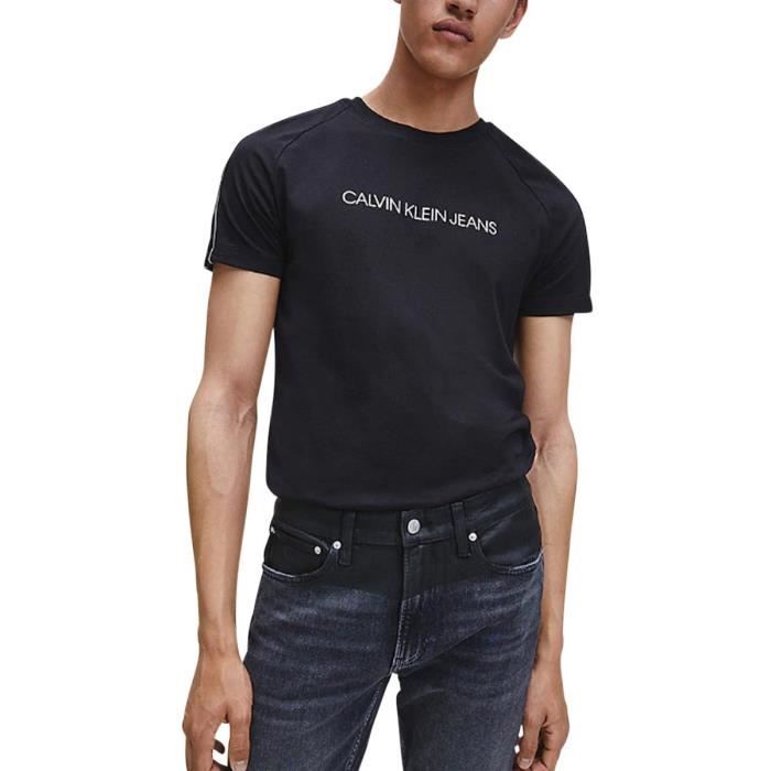 Tee Shirt Manches Courtes Logo Tape Shoulder