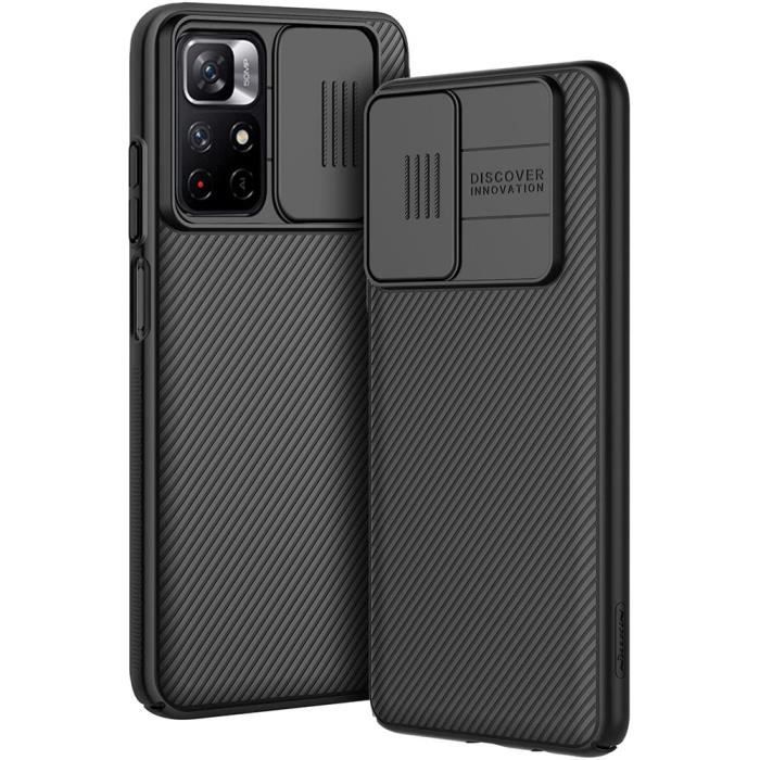 Coque pour Xiaomi Redmi Note 11 5G / Note 11T 5G / Xiaomi Poco M4 Pro 5G, Protection de la caméra en PC Dur Coque - Noir
