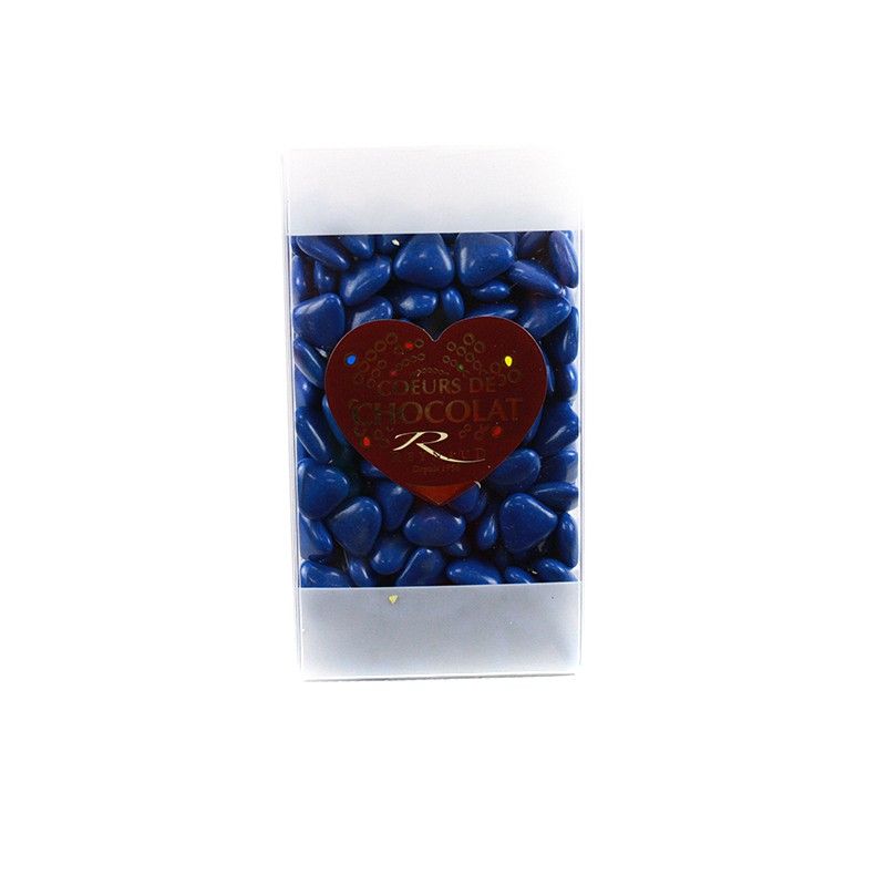 DRAGÉES PETITS COEURS CHOCOLAT - MARINE Bleu, turquoise, ciel