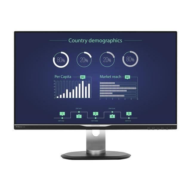 PHILIPS Écran LED Brilliance B-line 258B6QUEB - 25- - 2560 x 1440 - IPS - 350 cd/m² - 1000:1 - 5 ms