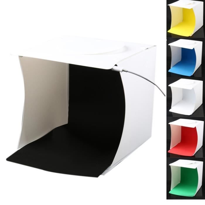 DIGITAL Mini Boîte De Studio De Photographie 8,9 x 9 x 9,5 Pouces Portable Ensemble De Lampe Boîte D'Éclairage Doux Avec 40 Lampes