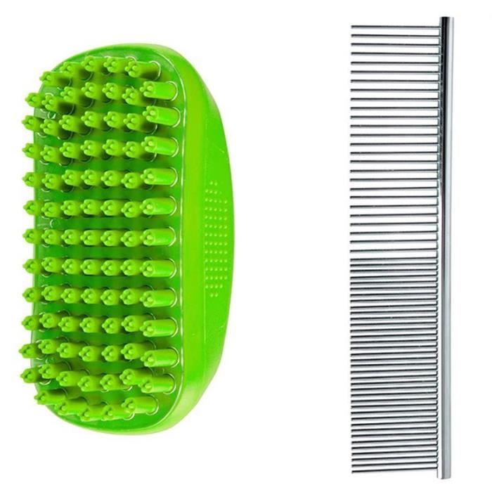 Paquet 2 Brosse Bain pour Chien Peigne Toilettage pour Chien-Brosse DéShumidification pour Chiens éLimine Cheveux