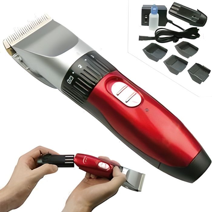 Tondeuse à cheveux rechargeable haute precision AVEC LAME EN CERAMIQUE IDEAL POUR LES ENFANTS /HOMMES / ANIMAUX