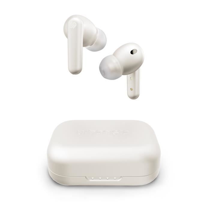 Urbanista London Écouteurs Sans Fil Anti-bruit - 25 Heures d'écoute, Etui de Recharge Sans fil, Appels Vocaux, Bluetooth 5.0 - Blanc