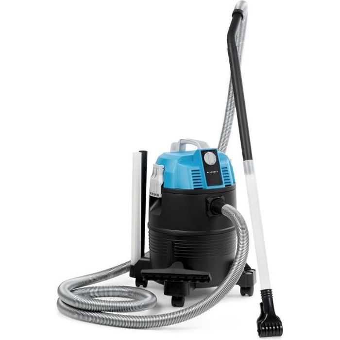 Waldbeck Lakeside Power Aspirateur eau et poussière 1400W - 18 kPa - Cuve 38L - Fonction soufflerie - pour bassins & piscines - bleu