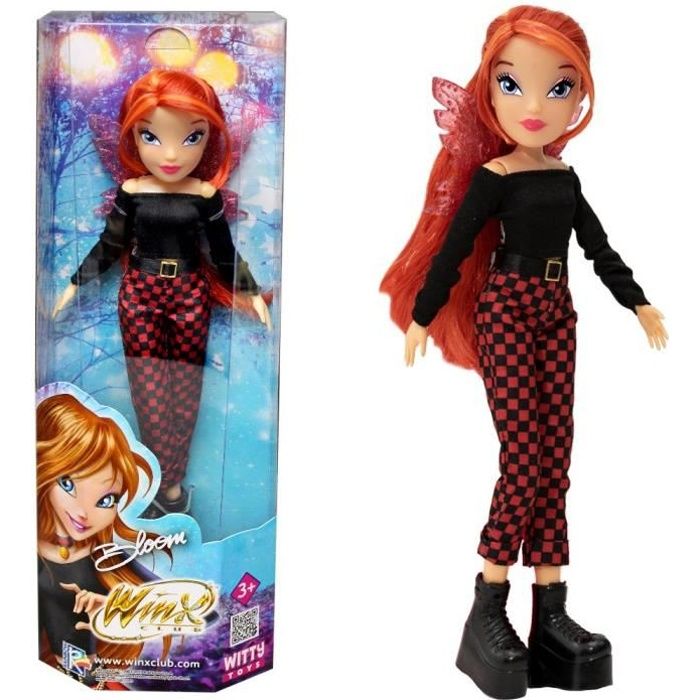 Bloom | Poupée de Mode | Club Winx | Style noir-rouge