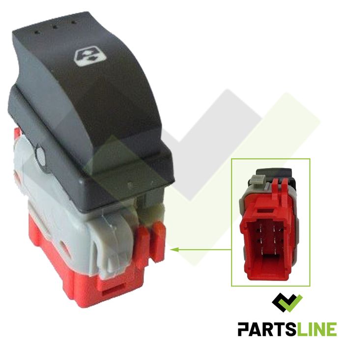 Bloc Bouton De Lève Vitre Avant Gauche (2 Vitres) - VW Golf 4, Bora