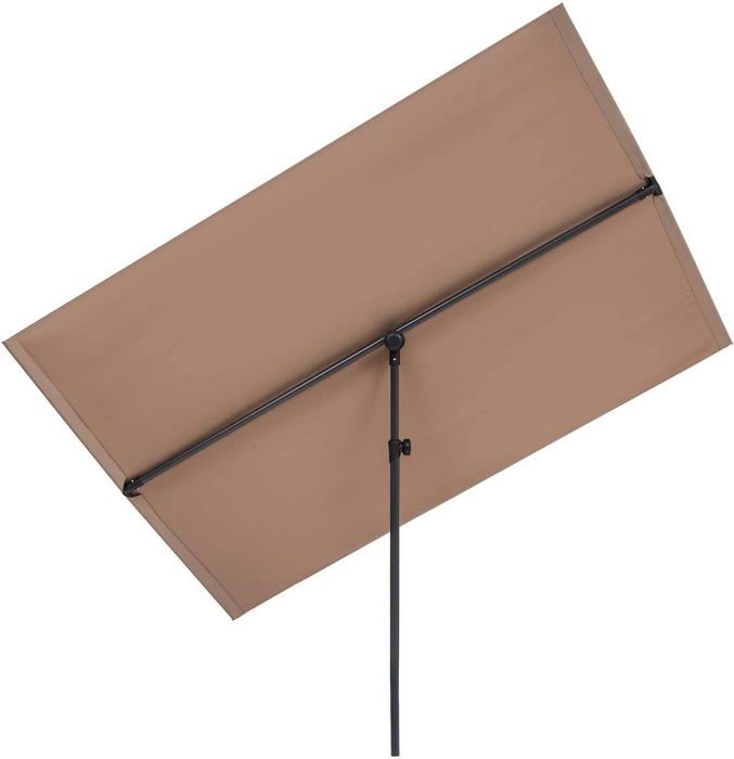 Angel Living 270cm Parasol Inclinable Pour Patio Jardin Balcon Rond Sunscreen Uv50