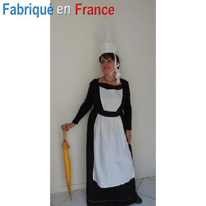 Deguisement de Bretonne Adulte avec sa coiffe