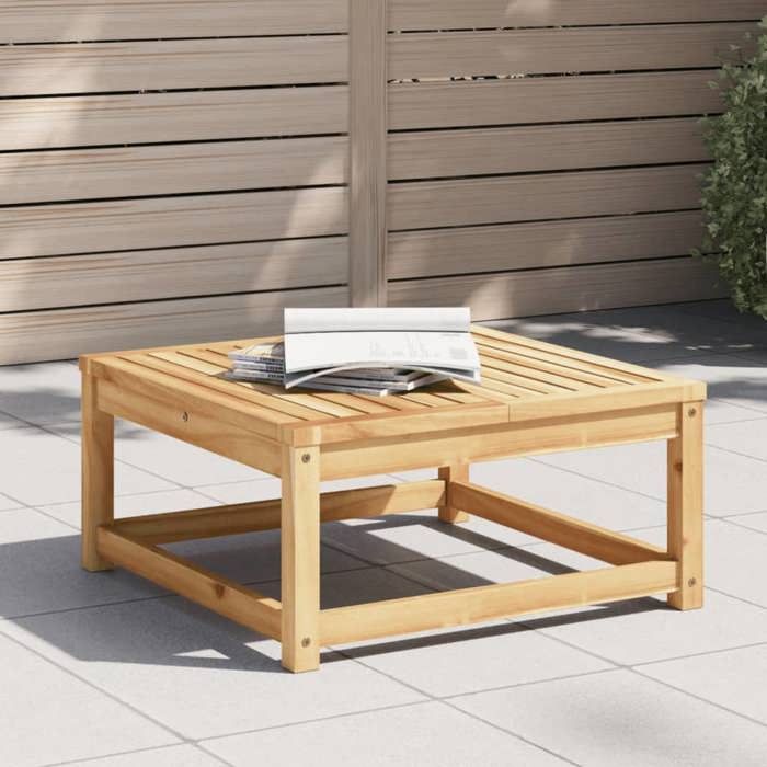Table de jardin 63x63x30 cm bois d'acacia - vue 2